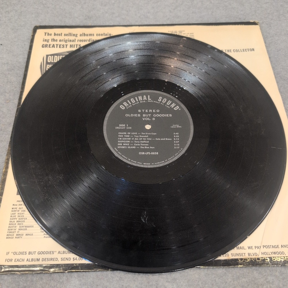 Oldies But Goodies Vol 8 Vinyl LP Original Sound OSR-LPS 8858 Stereo Art Laboe - Picture 3 of 4
